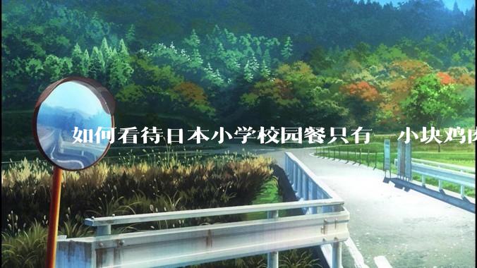 如何看待日本小学校园餐只有一小块鸡肉？